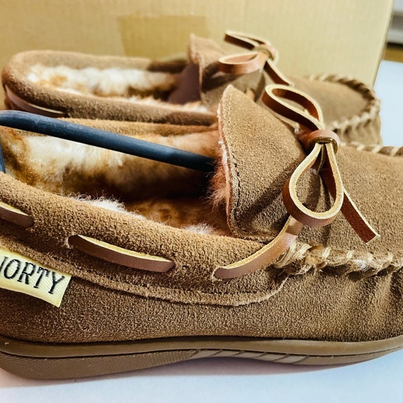 Little Boy Norty Suede Moccasin Slippers  Size 11 NIB - Picture 2 of 7